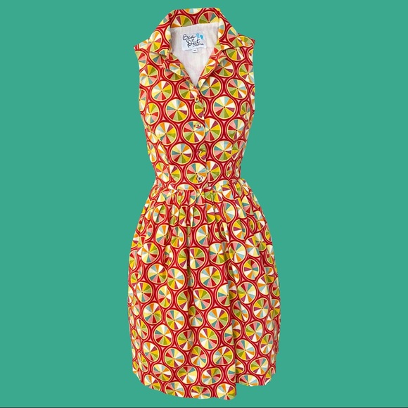 Bea & Dot Palette on Parade Pinwheel Retro dress - Picture 2 of 5